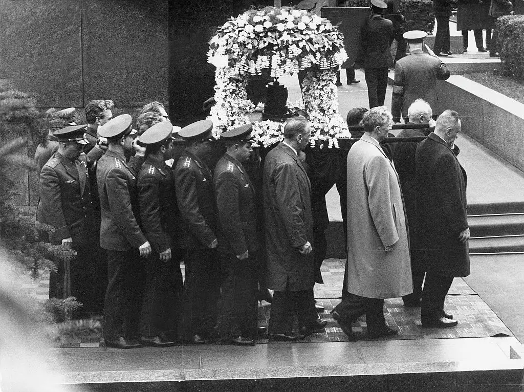Komarov's chute got tangled on its way down, causing him to crash into the ground (Photo by ullstein bild/ullstein bild via Getty Images)