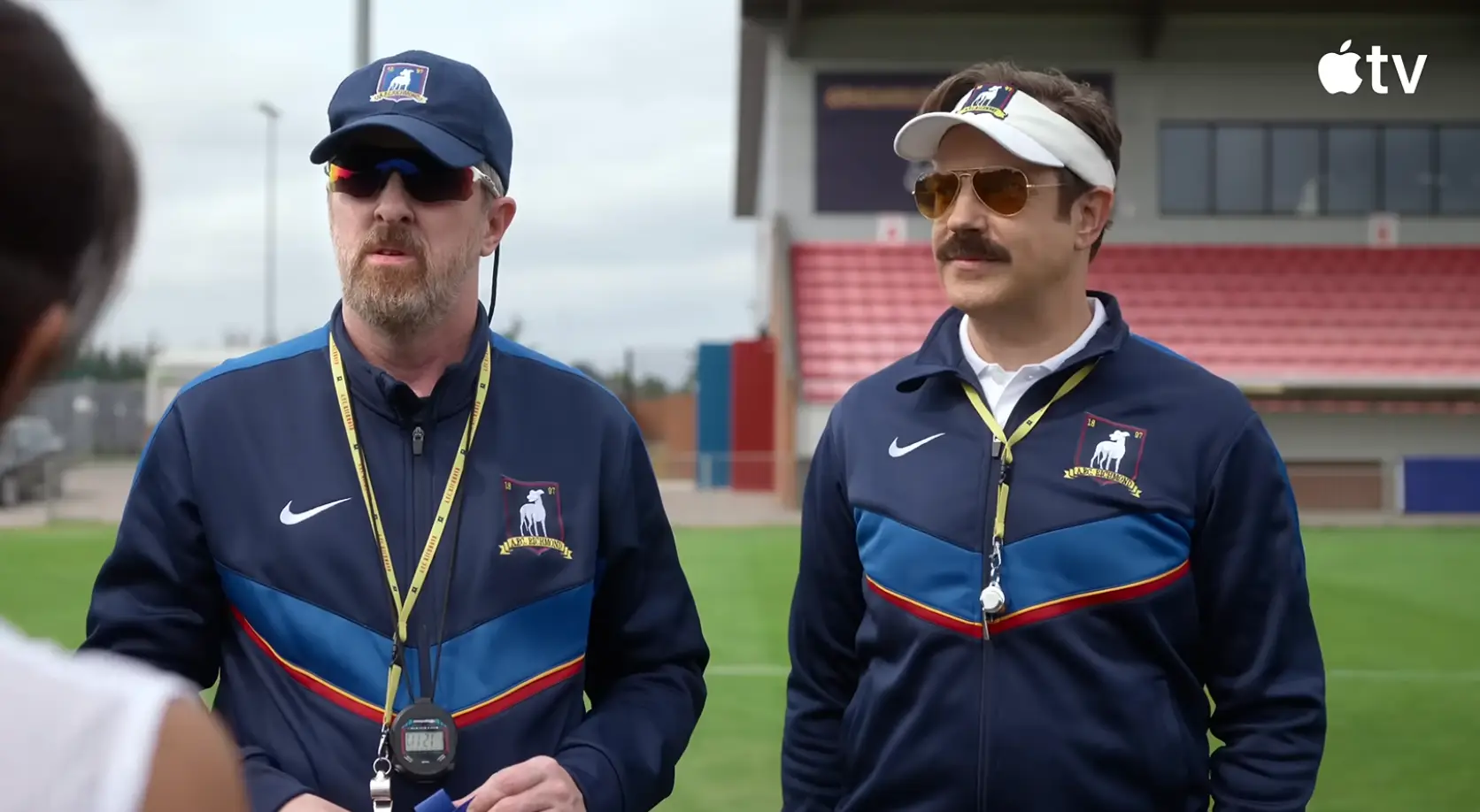 Hunt plays Coach Beard alongside Jason Sudeikis as Ted Lasso (Apple TV)
