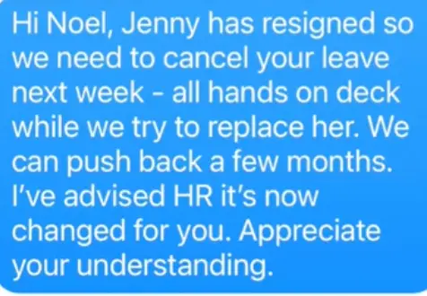 The texts were shared on TikTok.