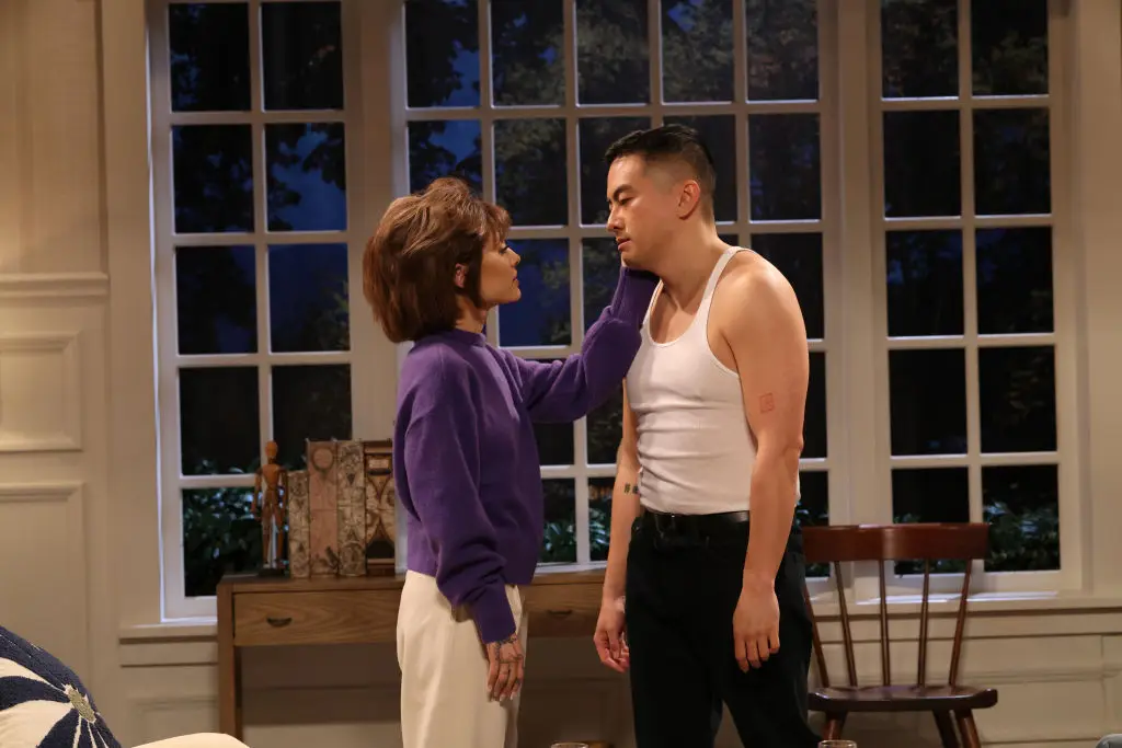 Ariana Grande as Diane and Bowen Yang as Josh during the 'Game Night' sketch (Will Heath/NBC via Getty Images)