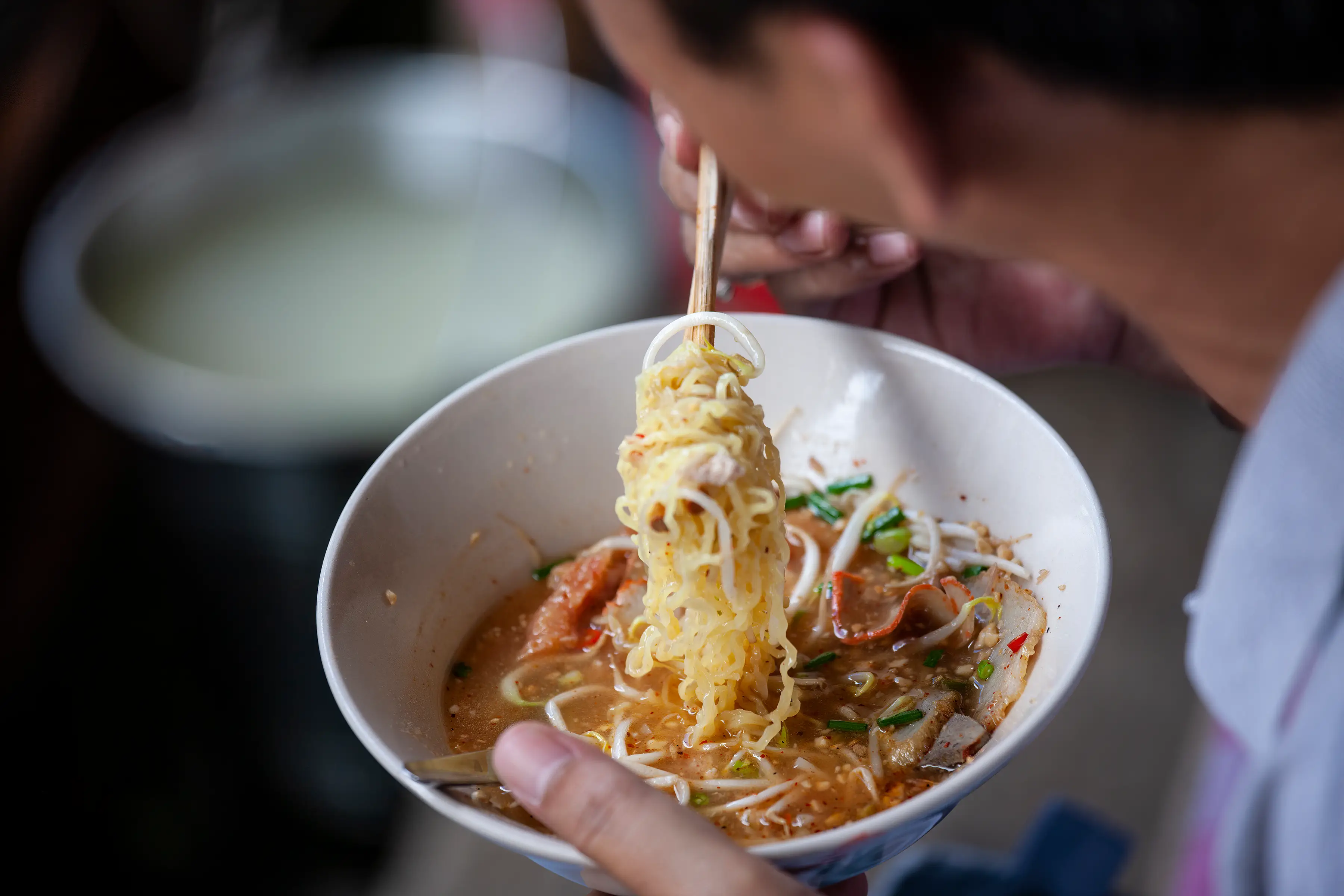 The student ate his friend's leftover chicken noodles, but would soon come to regret it (Getty Stock Image)