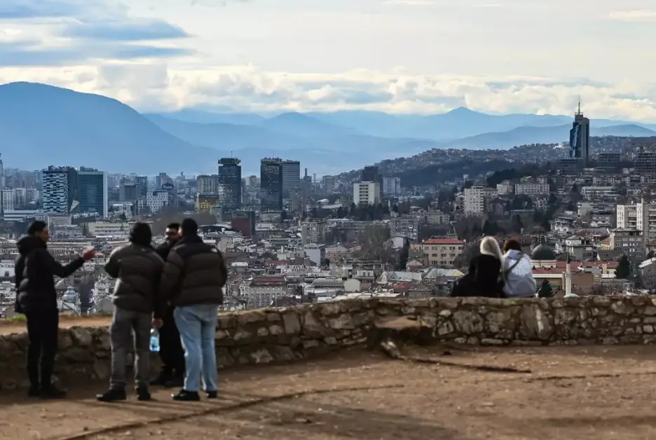 Serbian forces and tourists are claimed to have fired on the city's inhabitants from vantage points (Adrien Fillon/NurPhoto via Getty Images)