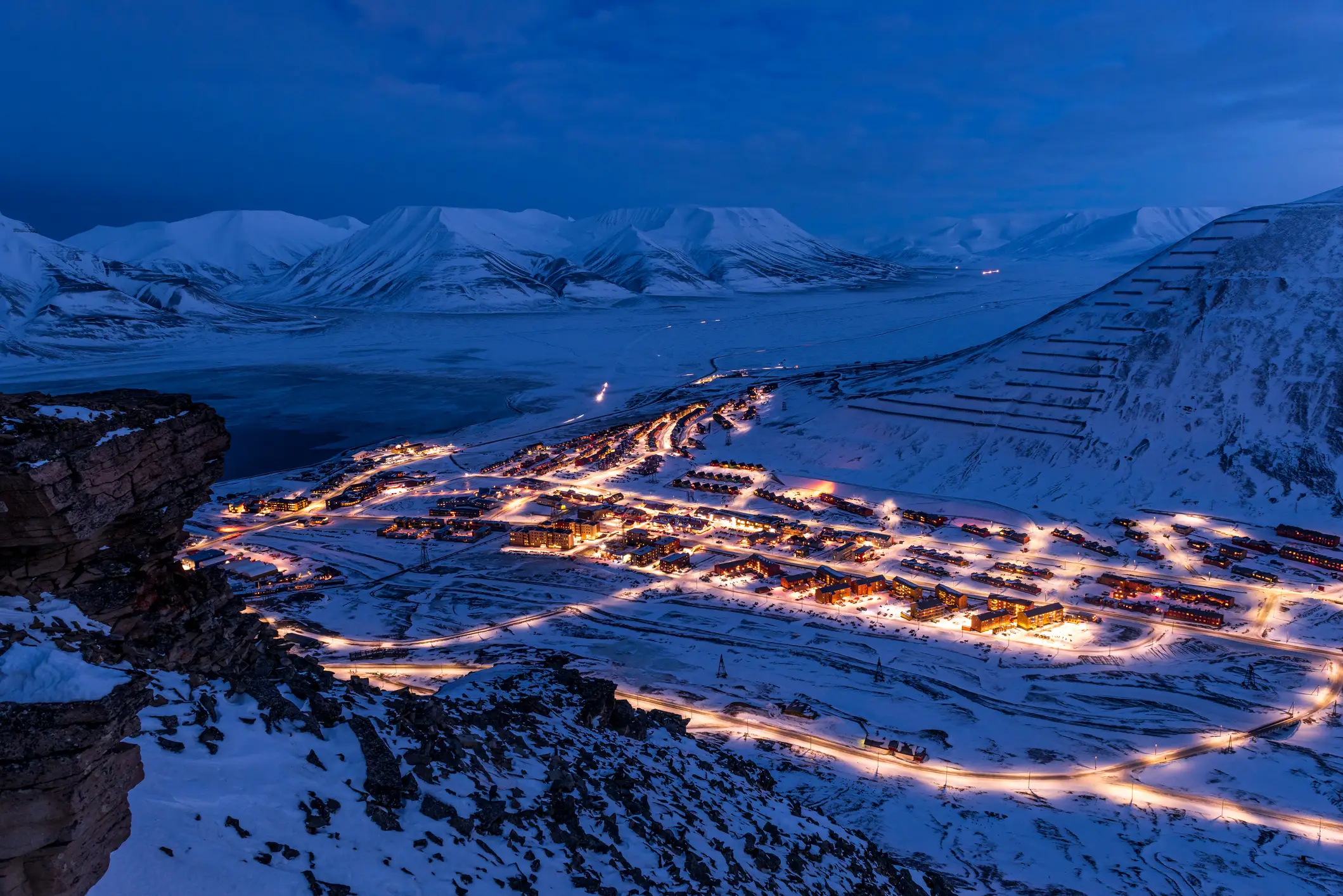 Svalbard experiences constant darkness for three months of the year (Getty Stock Images)
