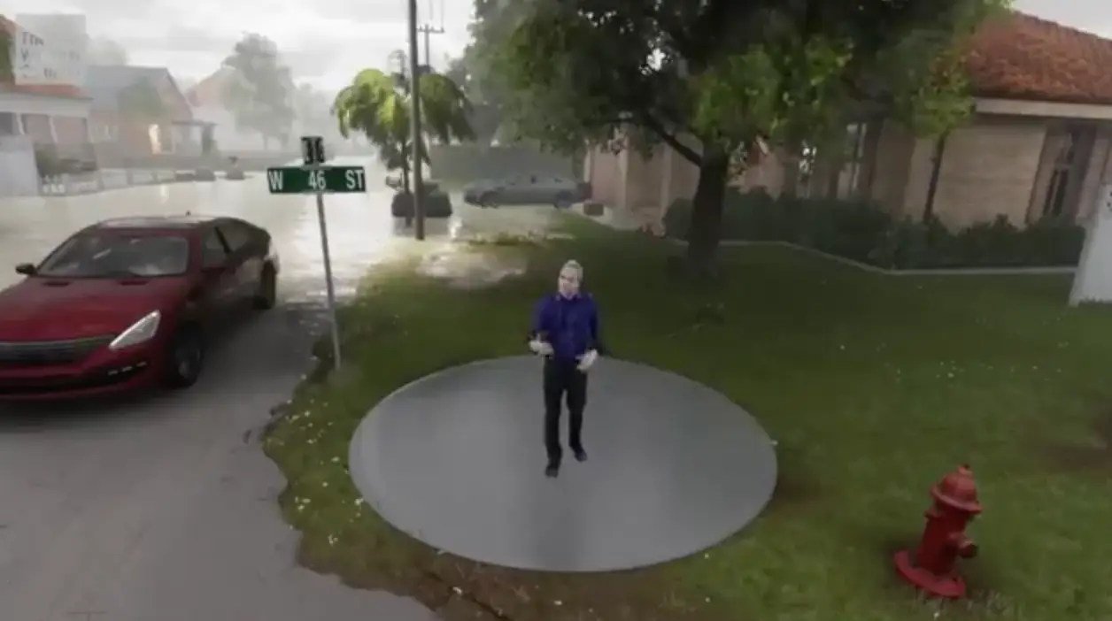 The simulation shows just how destructive the hurricane could be (The Weather Channel)