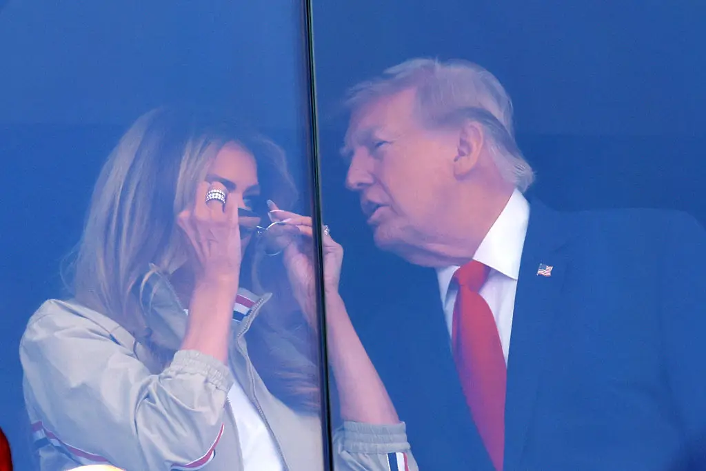 Melania was last seen with her husband publicly at the World Cup Final (Catherine Ivill - AMA/Getty Images)