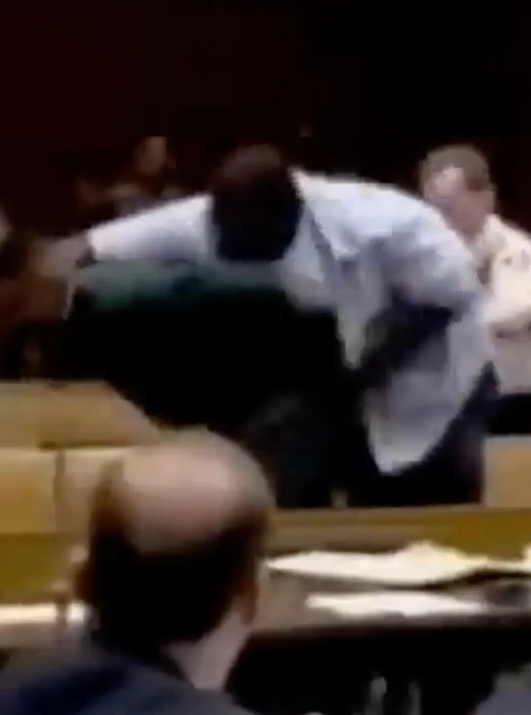 Ms Downs' son attacked Gaynor during a trial hearing.