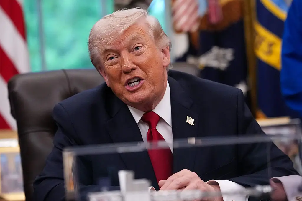 Despite the doom and gloom, Trump remains bullish on the economy (Photo by Andrew Harnik/Getty Images)