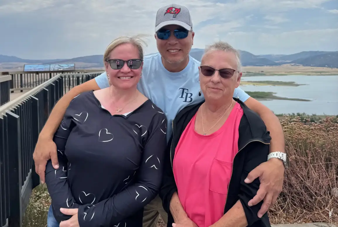 Roseana (right) with her son, Shawn, and his wife, Cindy (Roseana Spangler-Sims)