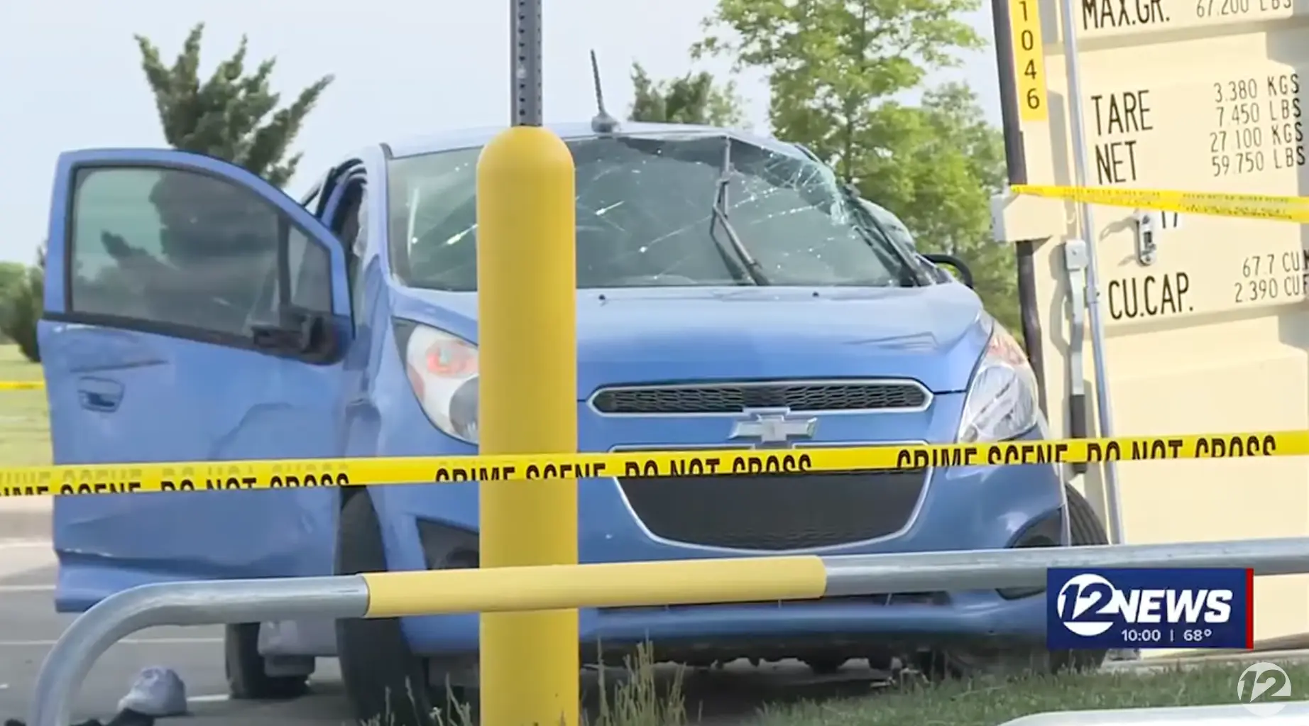 The teen was in a blue car when he was shot at (12 News)