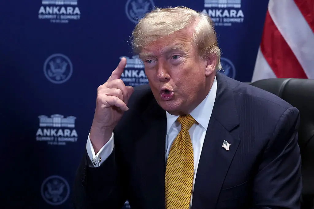President Donald Trump has now issued a stark warning about where the conflict could be heading next. (Photo by Filip SINGER / POOL / AFP via Getty Images)