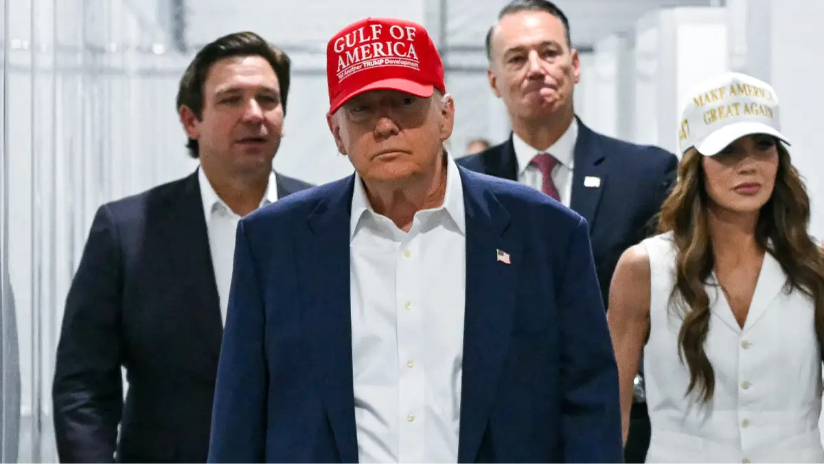 People point out chilling detail after Trump visits ‘Alligator Alcatraz’ migrant centre