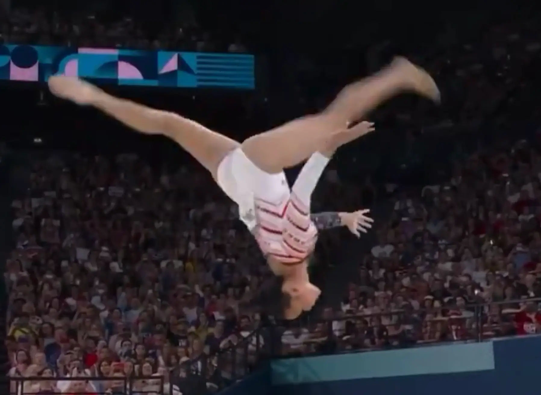 Fans couldn't believe the beam performance. (NBC)