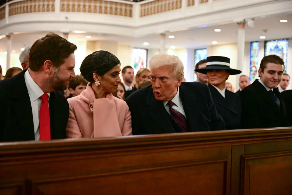 Trump attended the church service before his inauguration (JIM WATSON/AFP via Getty Images)