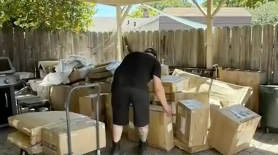 The parcels have been piling up for more than a year (ABC7 News Bay Area)