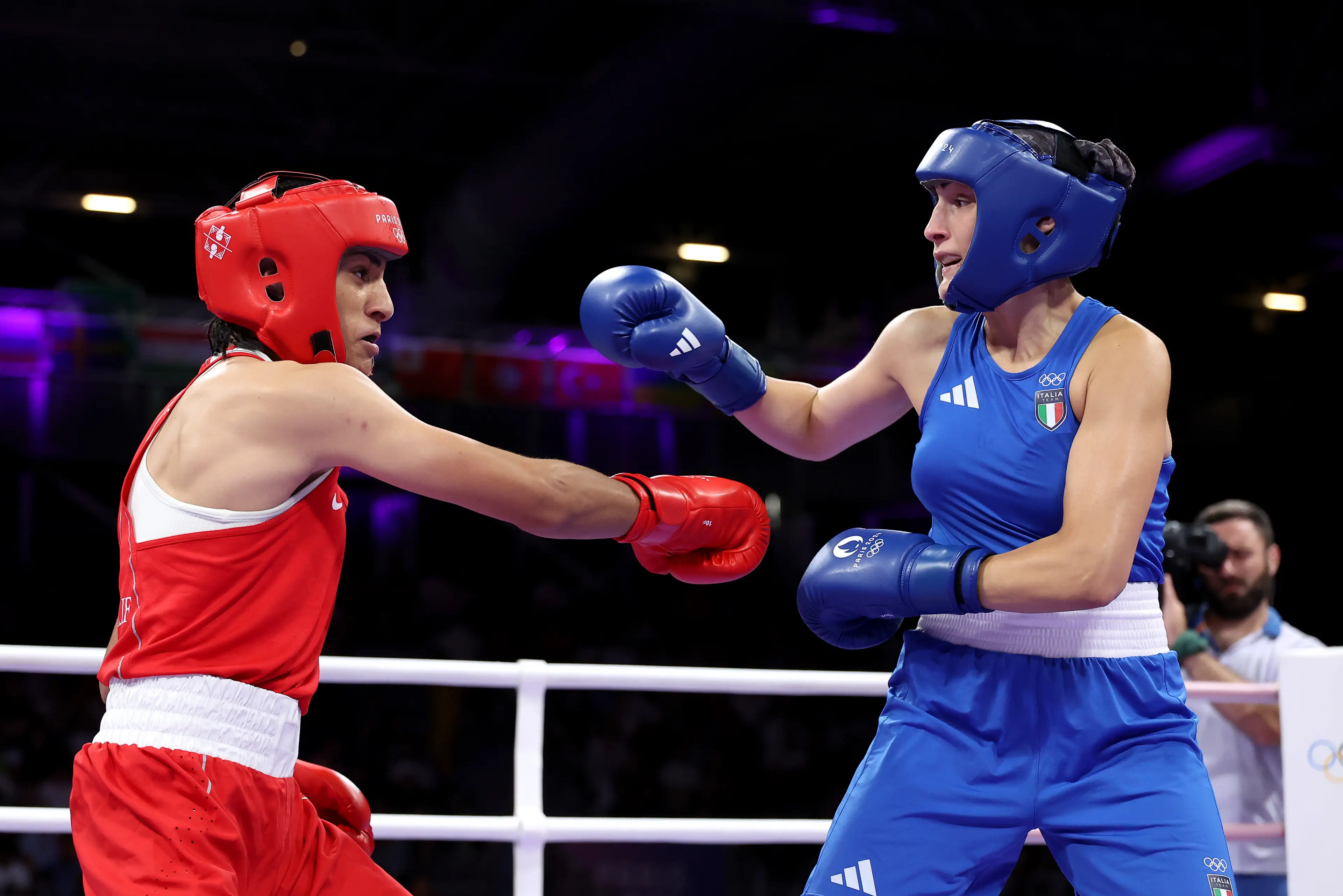 Angela Carini and Imane Khelif's Olympics match lasted less than a minute. (Richard Pelham/Getty Images)