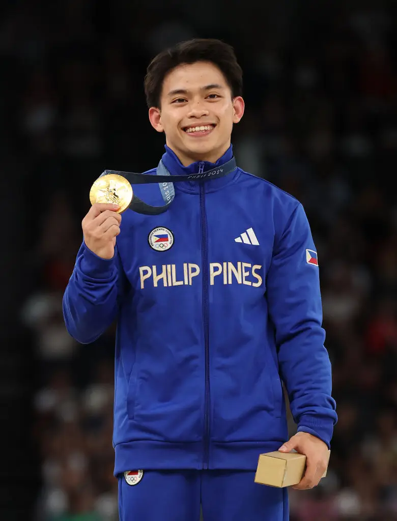 Yulo will return home to the Philippines with two gold medals. (Jamie Squire/Getty Images)