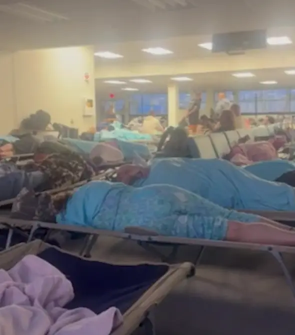 The passengers were forced to get some rest and fly out hours later (SWNS)