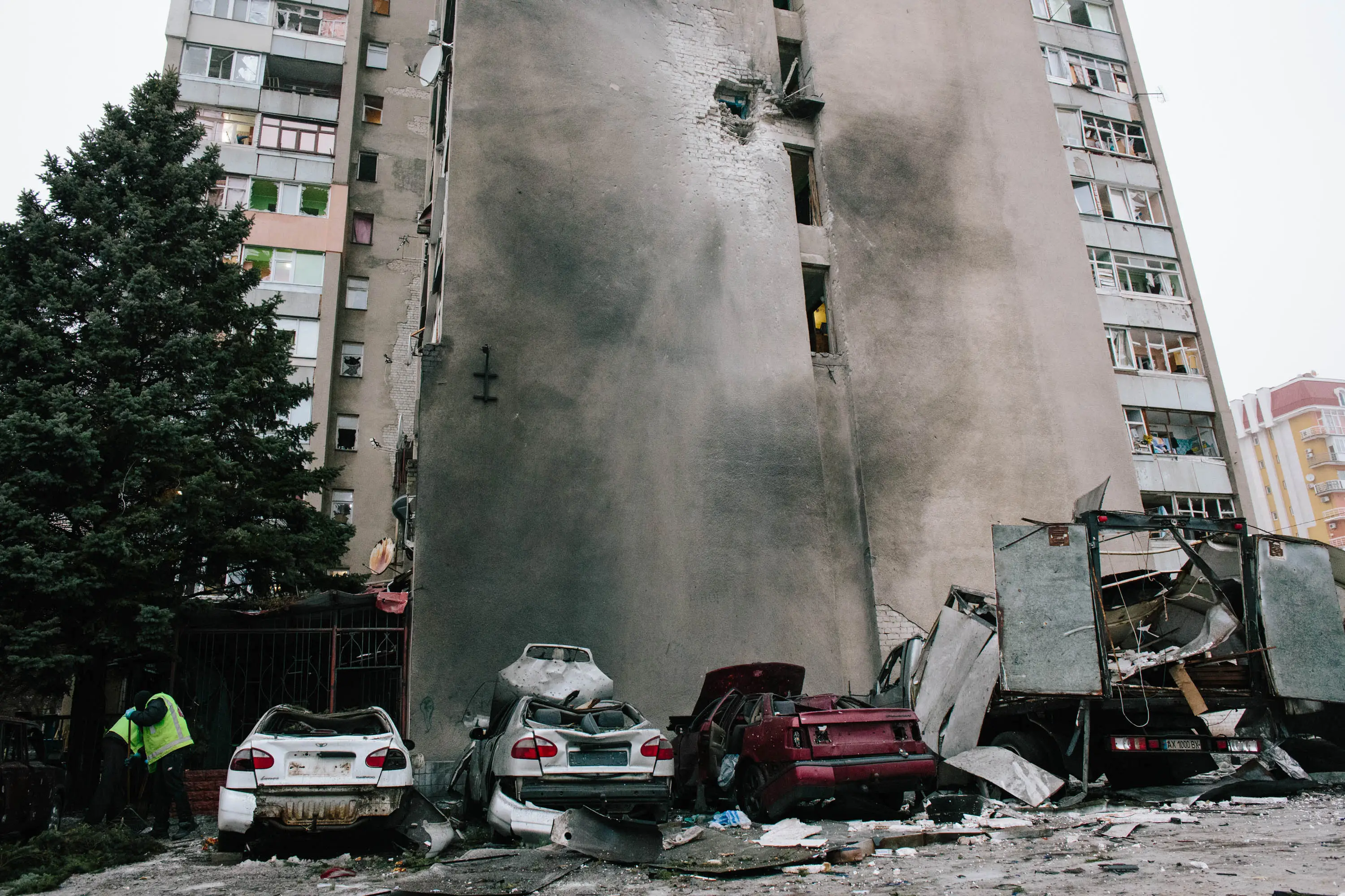Thousands of Ukrainian civilians have been killed by Russian missiles and soldiers in the four years since the war began (Pavlo Pakhomenko/NurPhoto via Getty Images)
