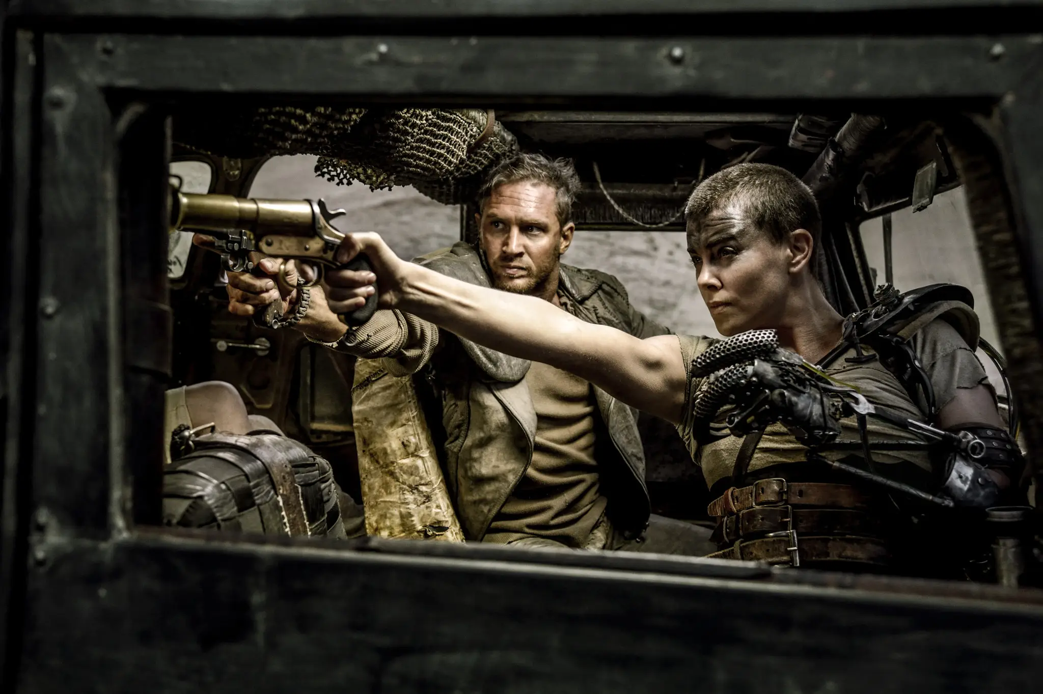 Tom Hardy and Charlize Theron in Mad Max: Fury Road. (Warner Bros.)