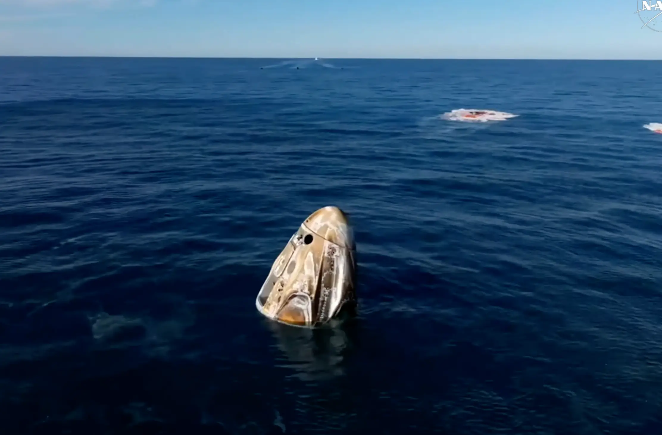 The splash landing was a success (NASA)