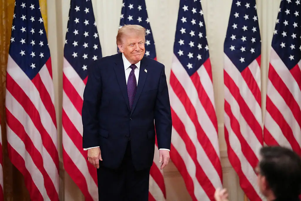Donald Trump declared that he 'loved inflation' in a press conference last week (Photo by Aaron Schwartz / AFP via Getty Images)