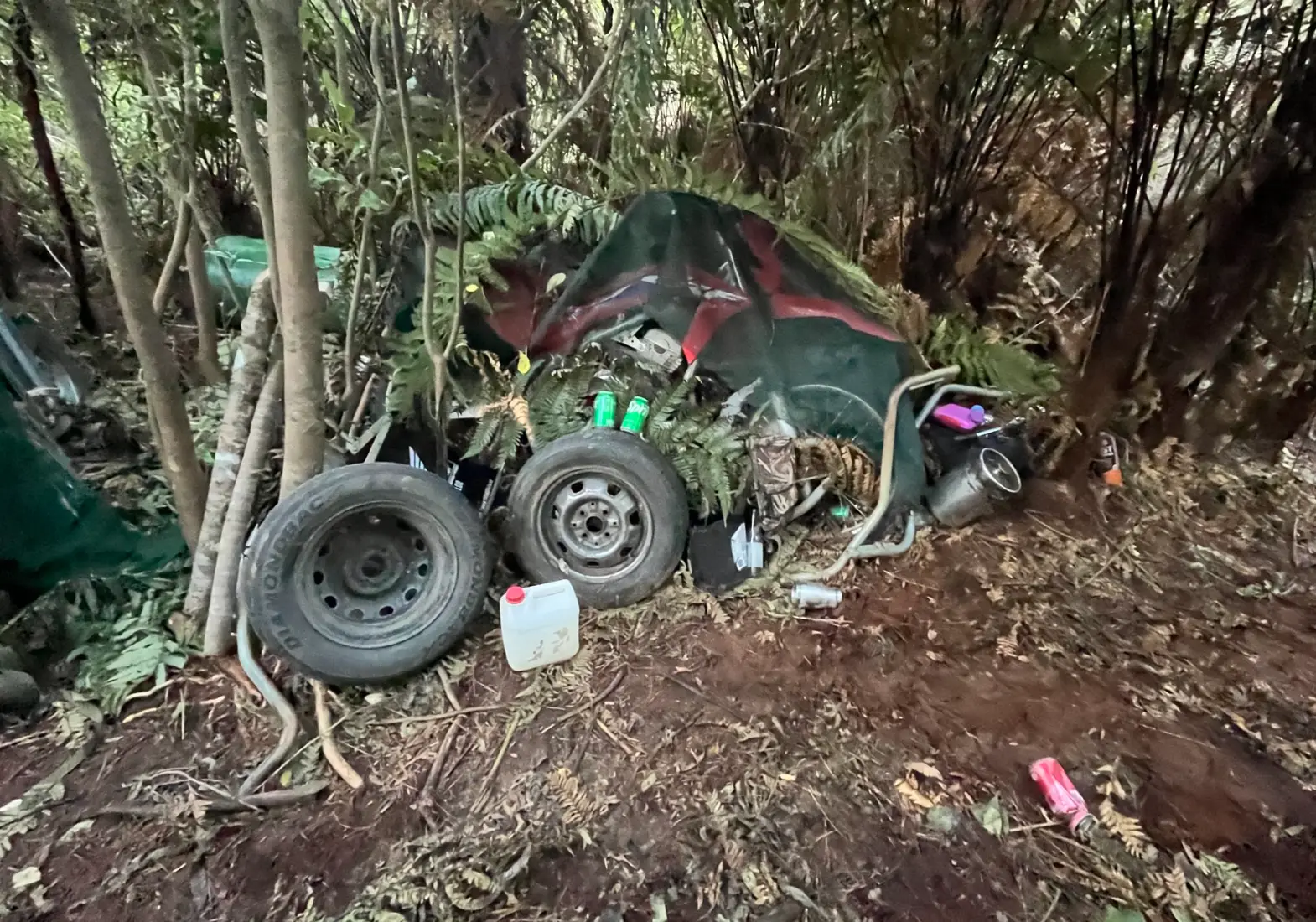 Two of Phillips' children were found at the camp (New Zealand Police)