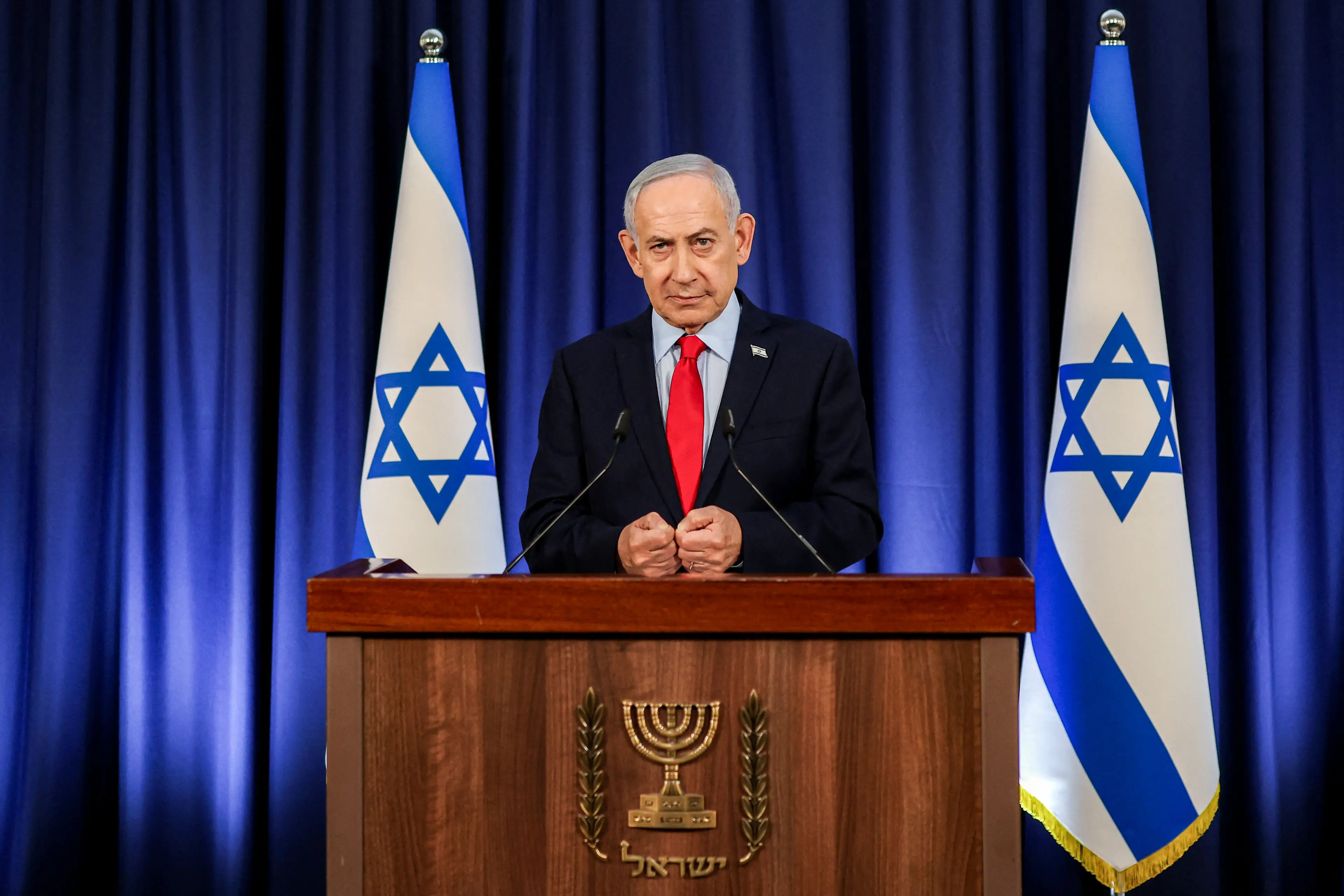 Benjamin Netanyahu claimed the conflict pause did not apply to Lebanon (Ronen Zvulun / POOL / AFP via Getty Images)