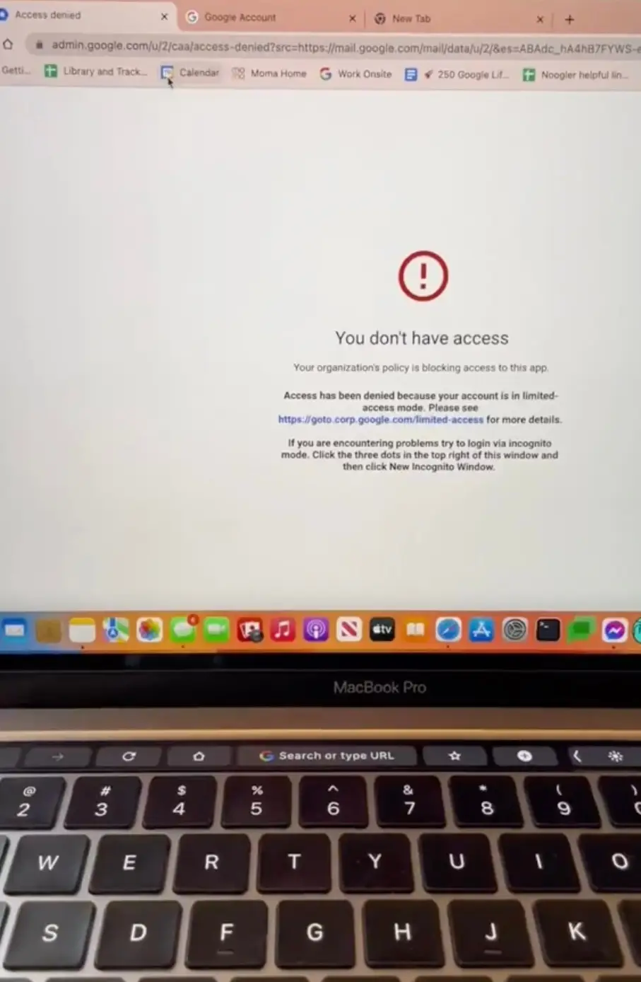 Nicole was simply booted out of the system.