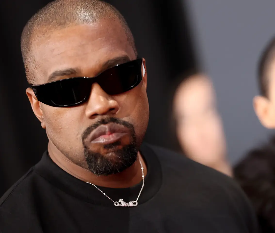 West's necklace features emeralds and diamonds (Matt Winkelmeyer/Getty Images for The Recording Academy)