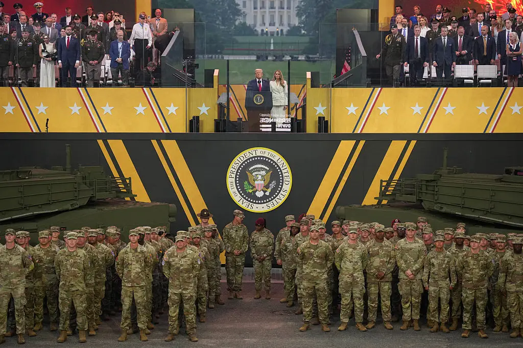The parade told the story of the American Army (Andrew Harnik/Getty Images)