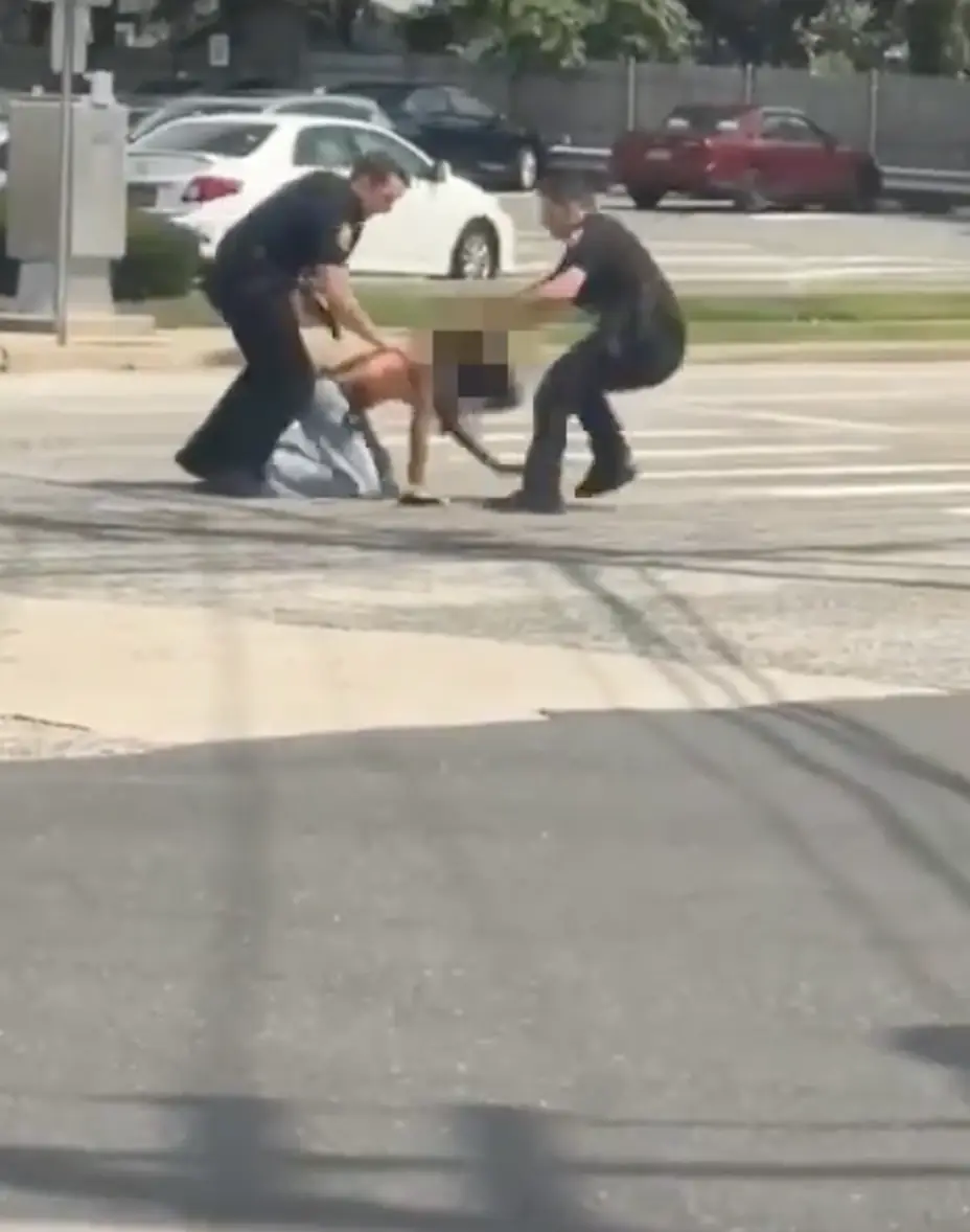 She was hit by the car.