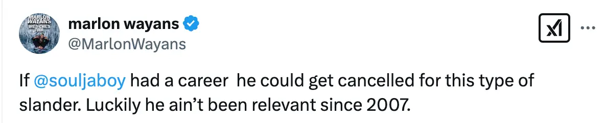 Wayans came right back at the rapper 