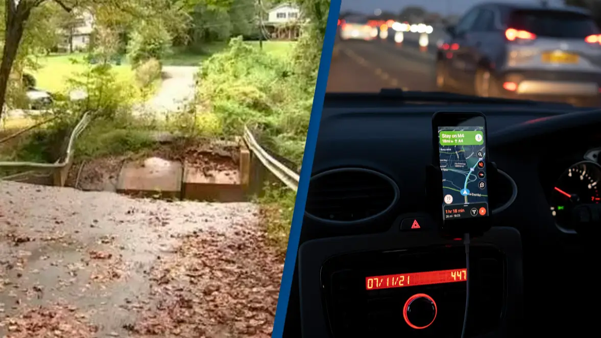 Family of man who died after driving off collapsed bridge blame Google for his death