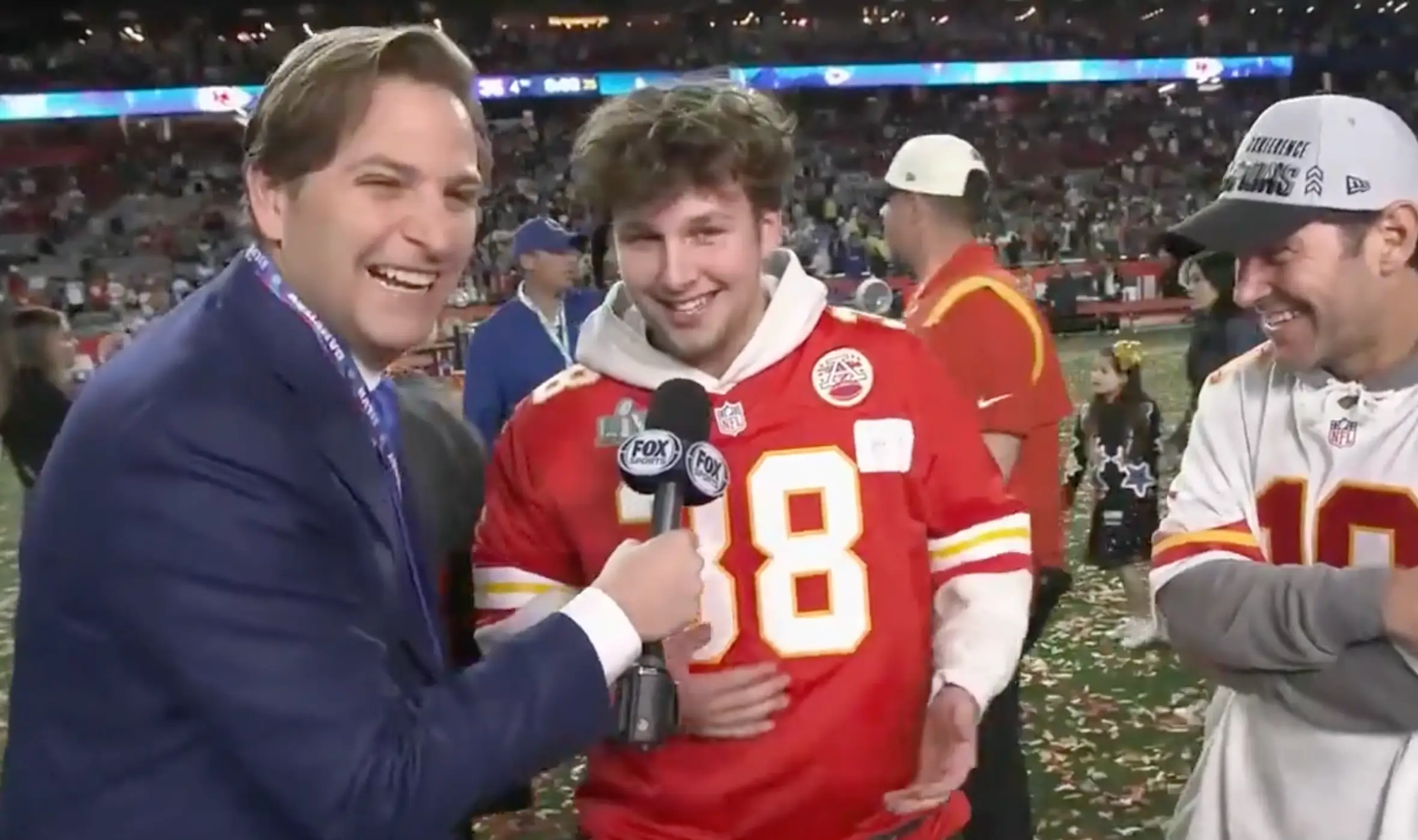 Paul Rudd and his son Jack on game day.