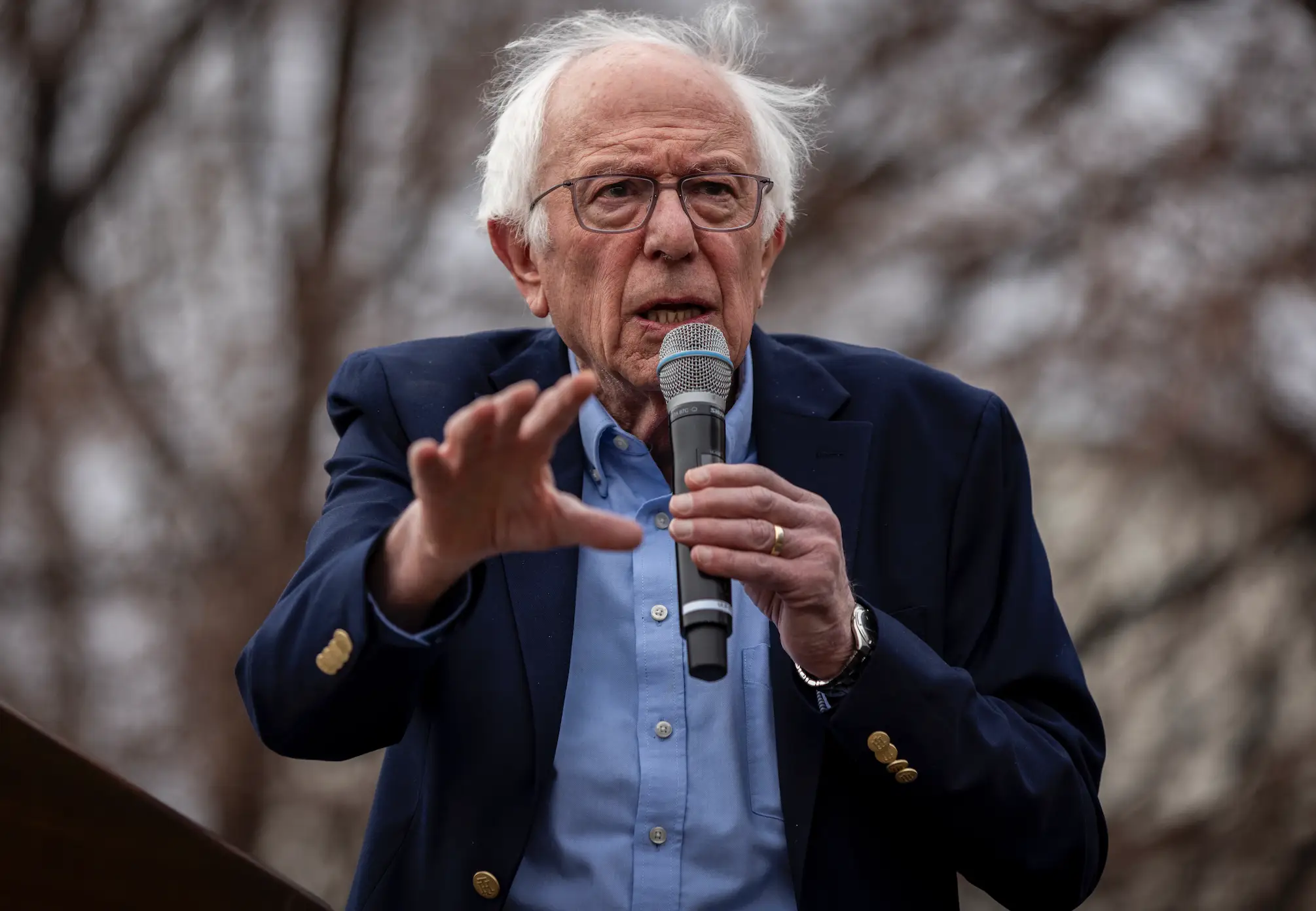 Sanders brought attention to the analysis by RAND (Chet Strange/Getty Images)