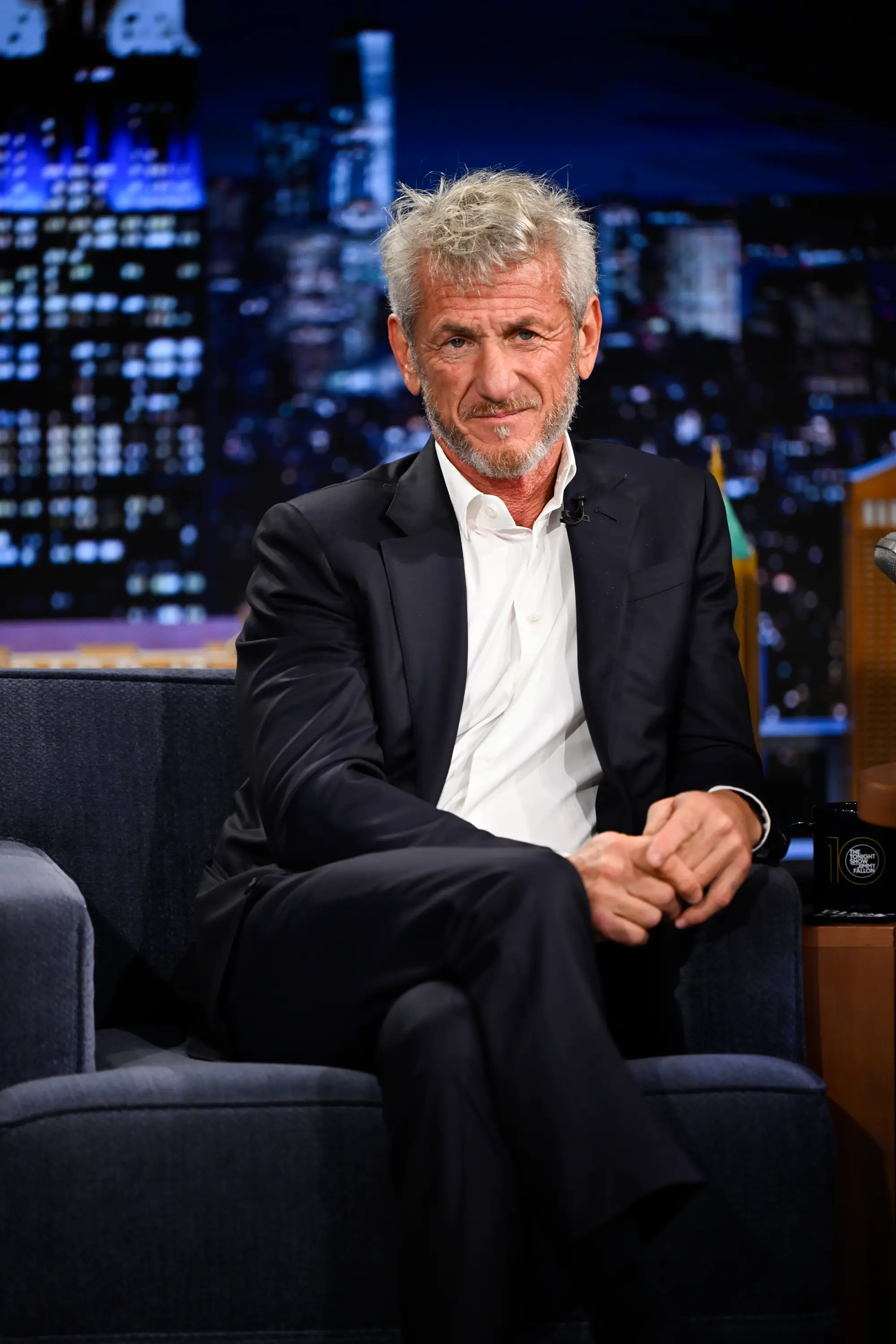 Sean Penn spoke to press shortly after Kirk's killing (Todd Owyoung/NBC via Getty Images)