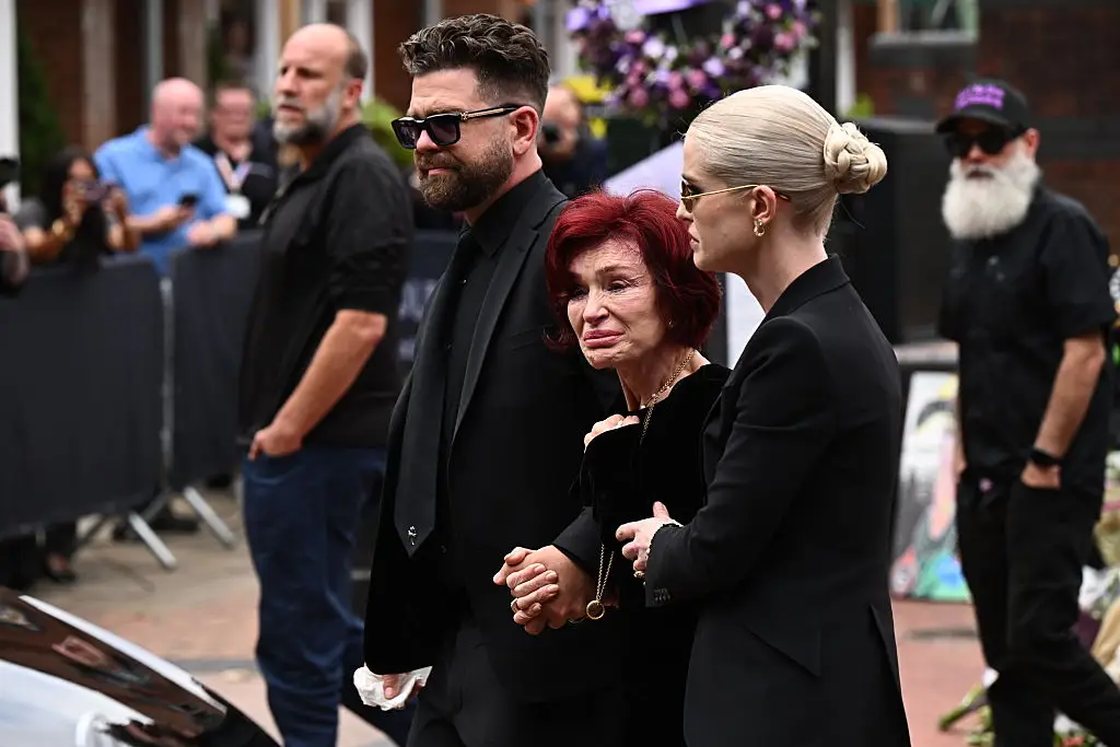 Sharon Osbourne was joined by the couple's children, Aimee, Jack and Kelly, at Ozzy's funeral (Leon Neal/Getty Images)