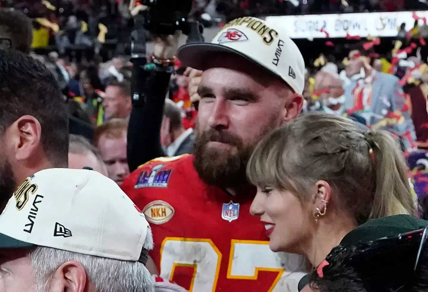 Taylor Swift showed up to cheer on Kelce and the Chiefs (TIMOTHY A. CLARY/AFP via Getty Images)