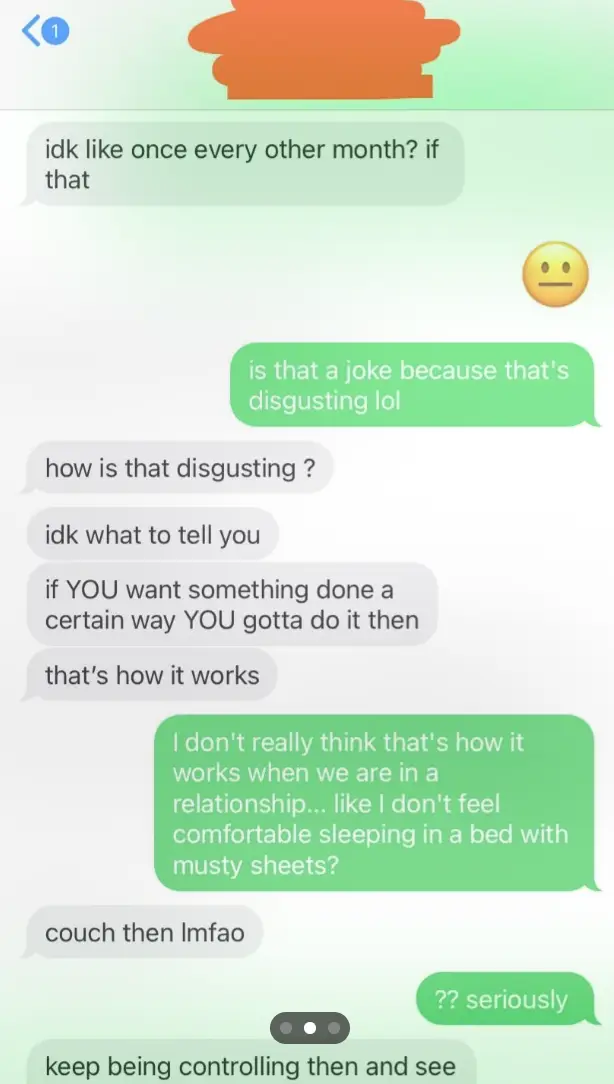 The guy branded her 'controlling' (Reddit/ u/Important-Anteater90/ r/texts)