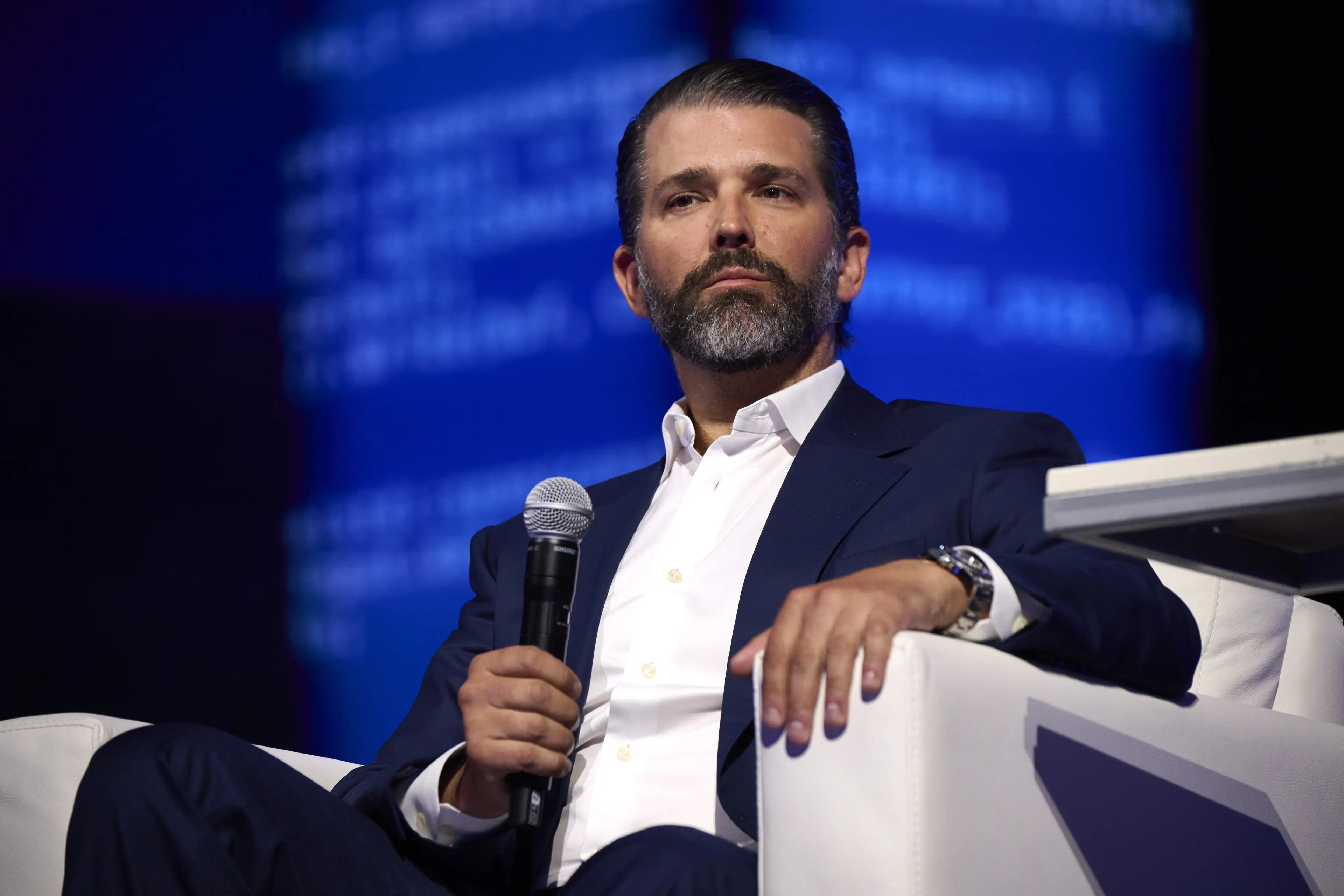 Donald Trump Jr. previously addressed whether he would run for president in 2028 (Bridget Bennett/Bloomberg via Getty Images)
