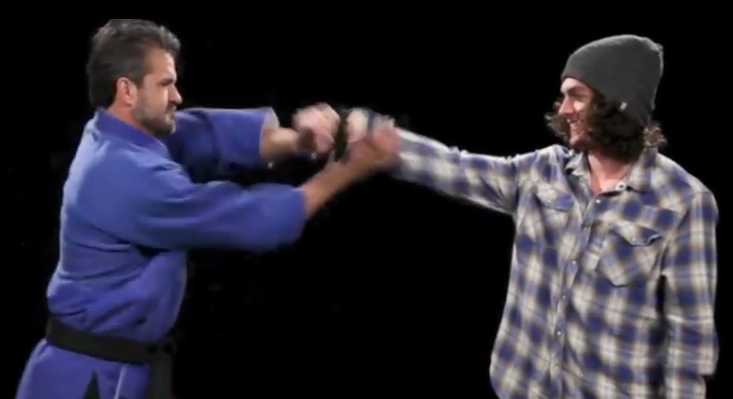 Victor Marx demonstrating a disarm.