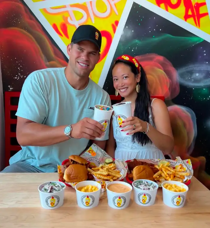 He runs a several Dave's Hot Chicken franchises (Instagram/@krishumphries)