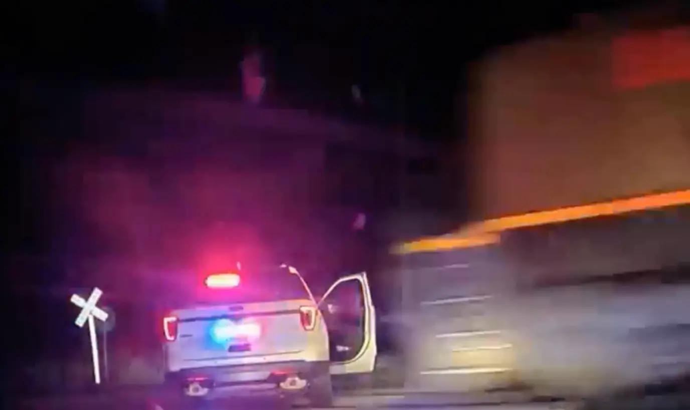 The suspect is said to have been screaming to get the officers' attention.