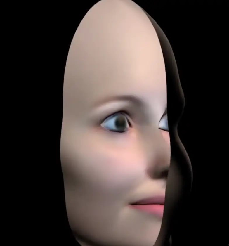 Which way do you think the face is moving?