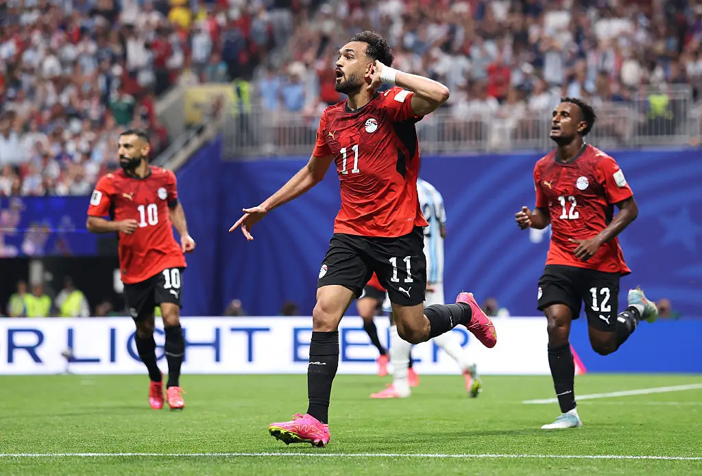 Forward Mostafa Ziko, who'd scored to make it 2-0 before the collapse, was similarly distraught, breaking down in tears as he branded Letexier an 'unjust referee' and said 'the cup has already been decided'  (Photo by Steph Chambers - FIFA/FIFA via Getty Images) 