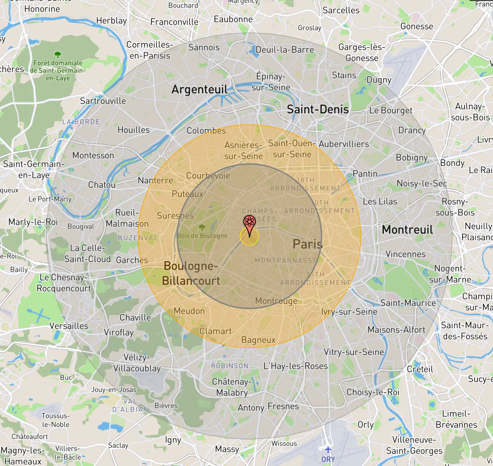 A US nuke over Paris.