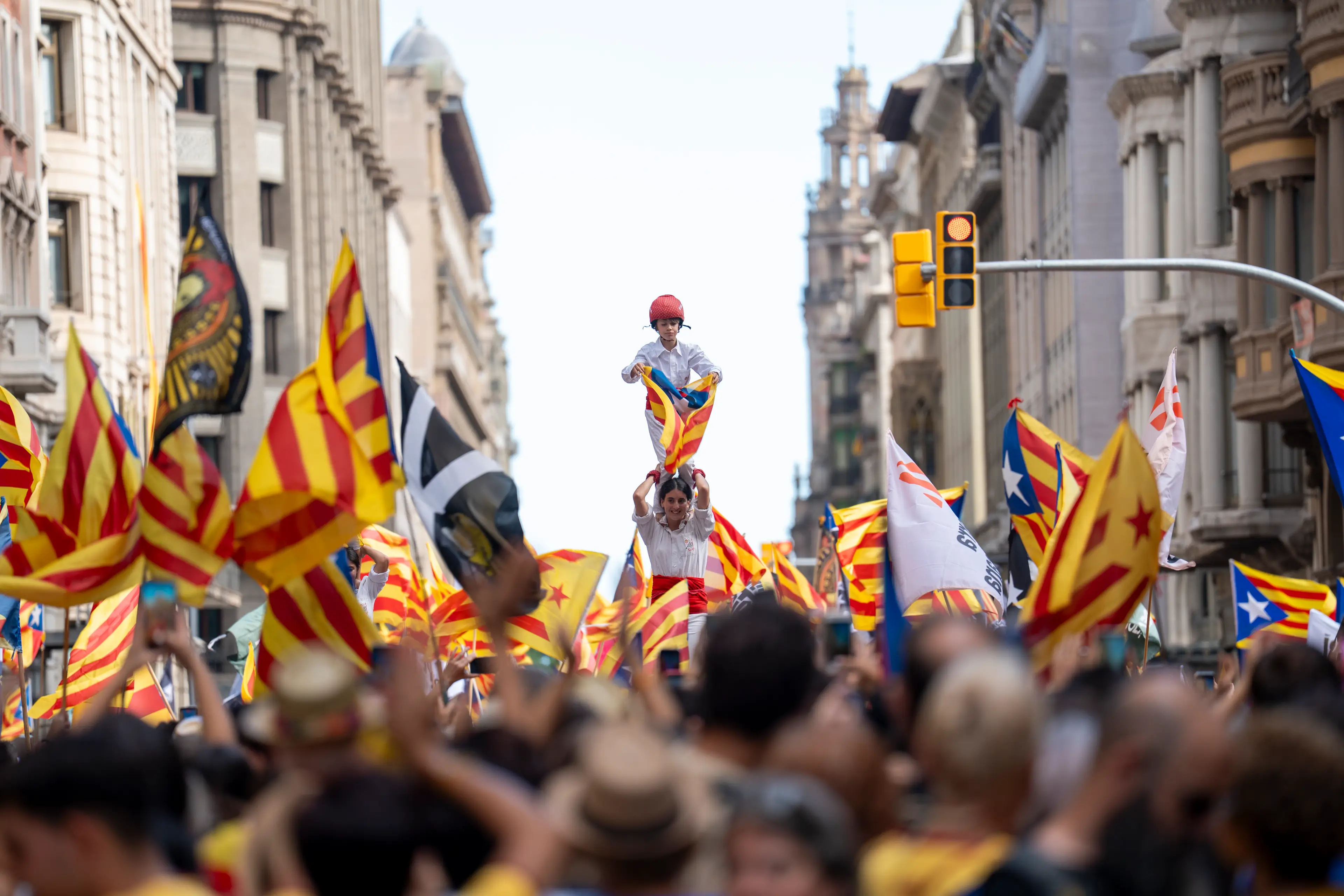 Pro-independence protests taking place in Barcelona last month (Javier Mostacero Carrera/Getty Images)