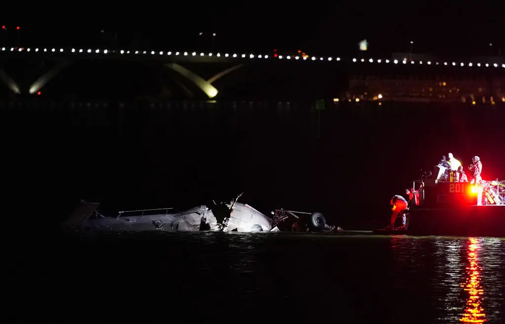 The aircrafts crashed into the Potomac River (Andrew Harnik/Getty Images)