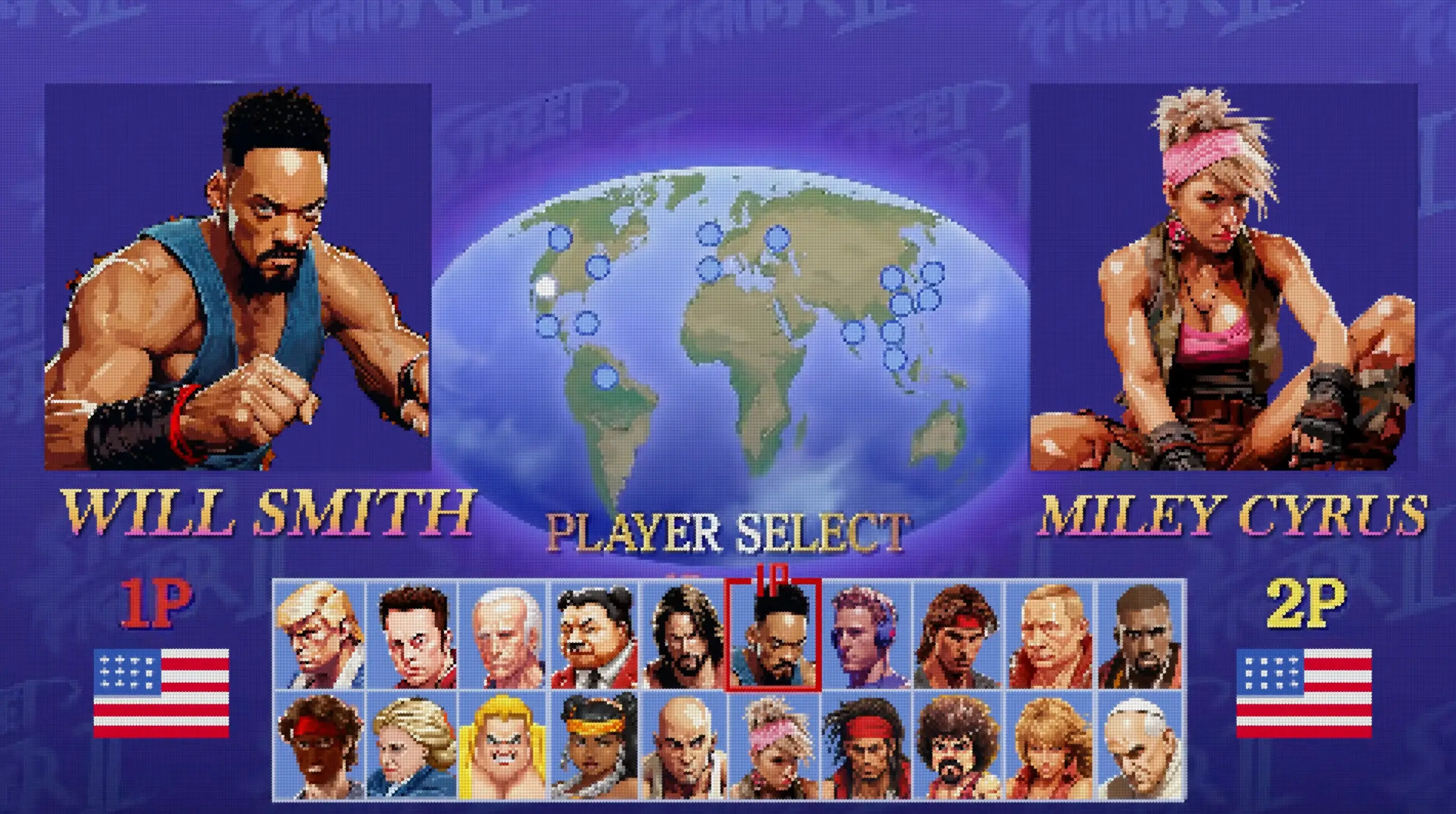 Will Smith and Miley Cyrus.