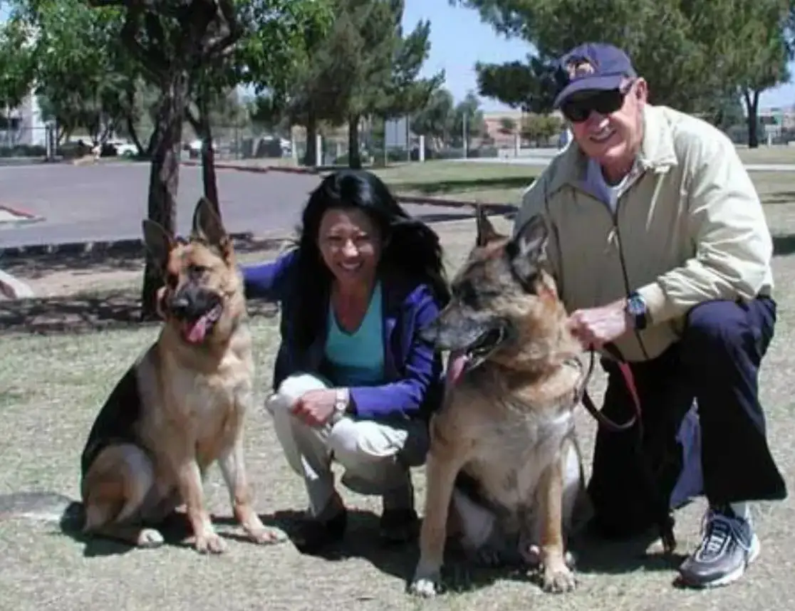 Authorities initially believed the dog wanted to play before leading them to the body of Hackman (Facebook / Animal Rescue, Inc.)